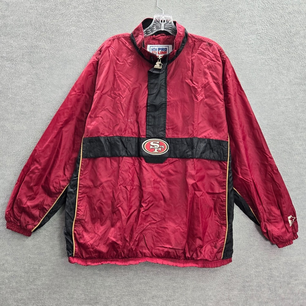 VINTAGE‎ San Francisco 49ers Men Jacket XL Starter Pro Line 90s Pullover READ